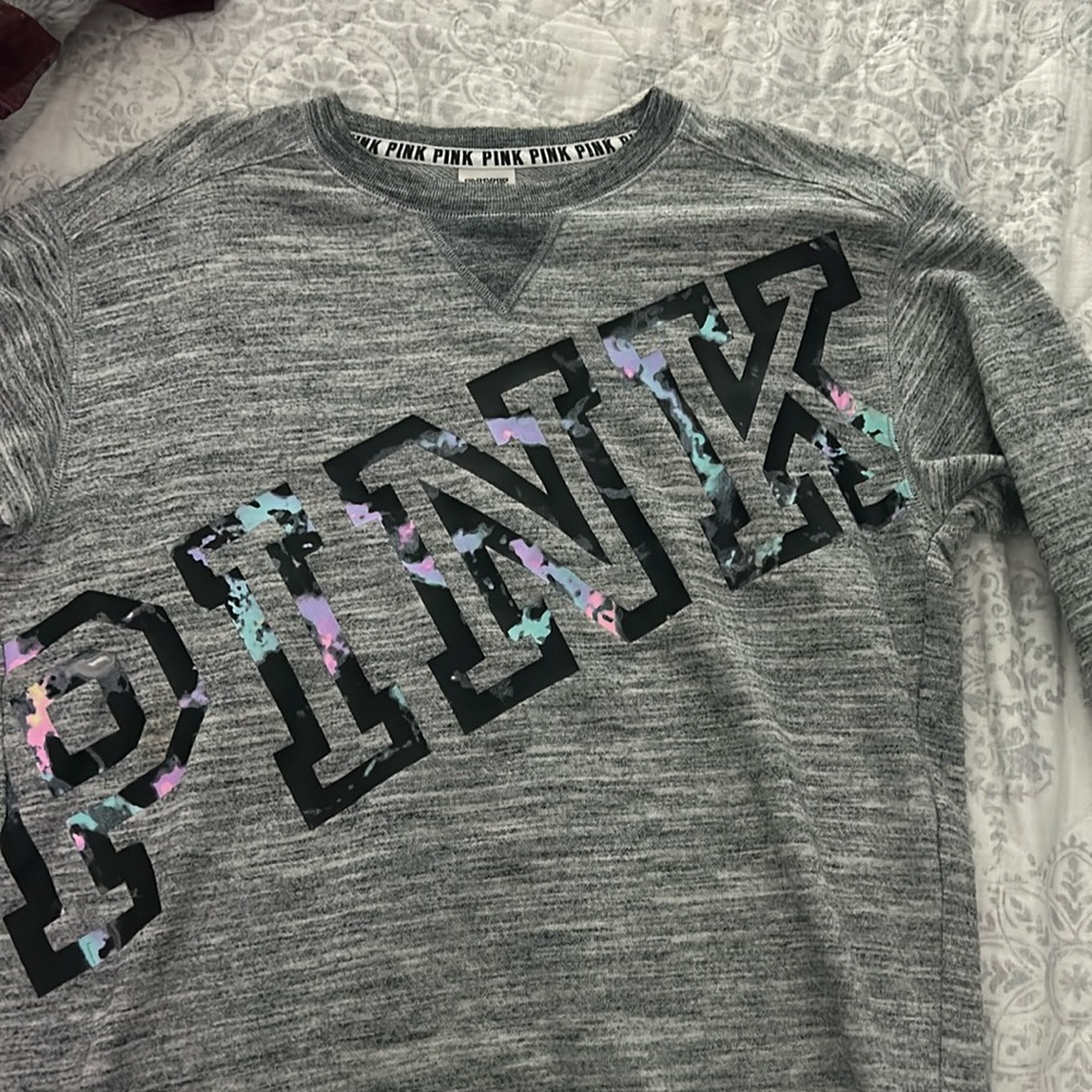 Gray oversized crewneck from PINK